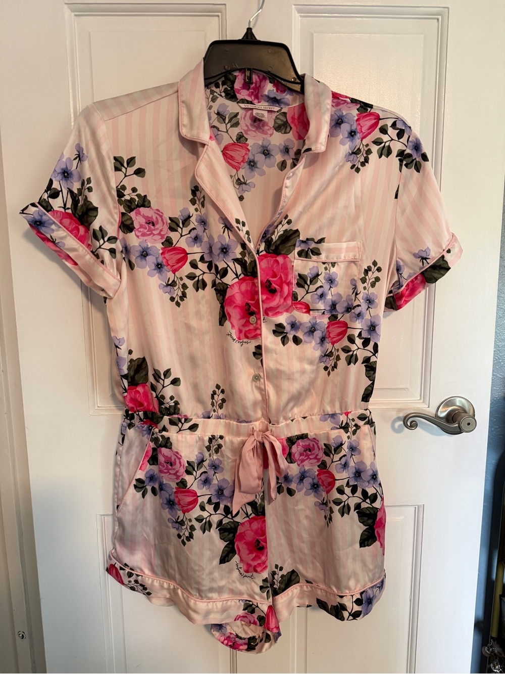 Victoria's Secret Pink Floral Short Pajama Romper